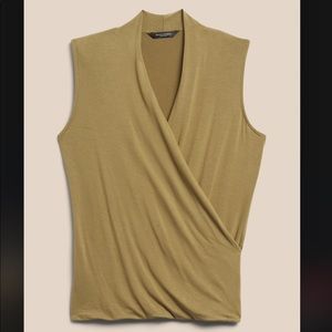 Beige XXSP Banana Republic Threadsoft Wrap Top